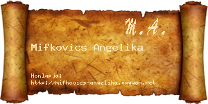 Mifkovics Angelika névjegykártya